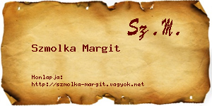 Szmolka Margit névjegykártya